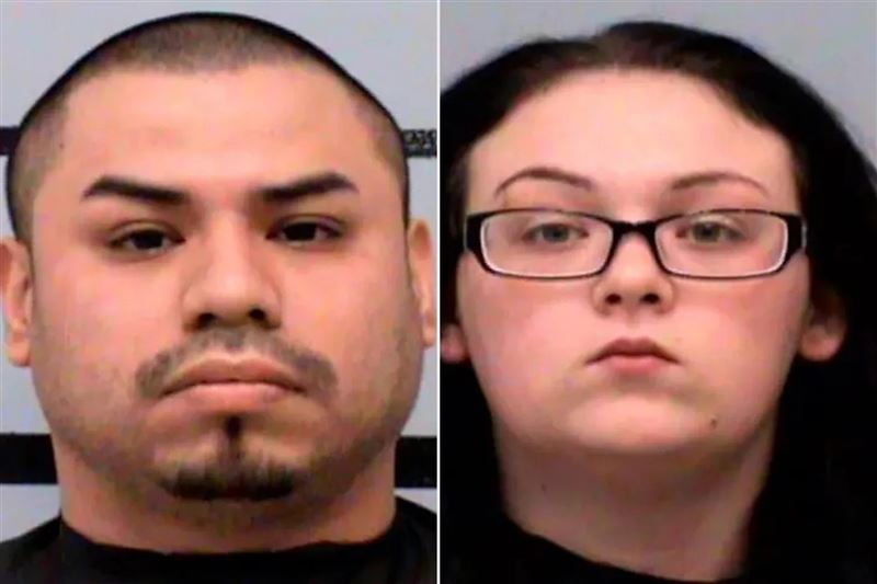 Adam Canales Jr.（左）和老婆Sarah Canales涉過失殺人罪，恐被關20年。（圖／翻攝自Lubbock County Sheriff&#39;s Office）