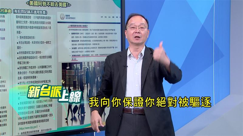 王瑞德保證黃國昌妨害公務絕對會被起訴，有前科紀錄日後去日本將被驅逐出境。（圖／翻攝新台派上線）