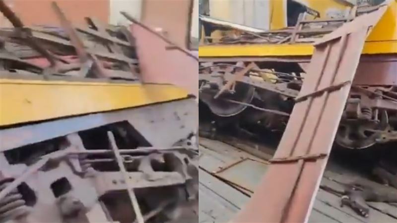 葡萄牙纜車「榮耀升降機」脫軌，至少15死18傷，現場畫面曝光。（圖／翻攝自X）