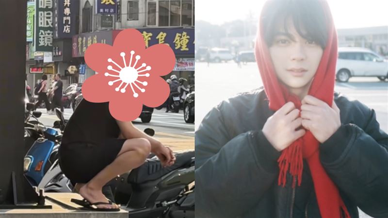 台中街頭驚見「台客蹲帥哥」竟是大咖男神