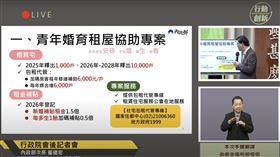 內政部次長董建宏談婚育宅補貼加碼方案（圖／翻攝自行政院YT） 