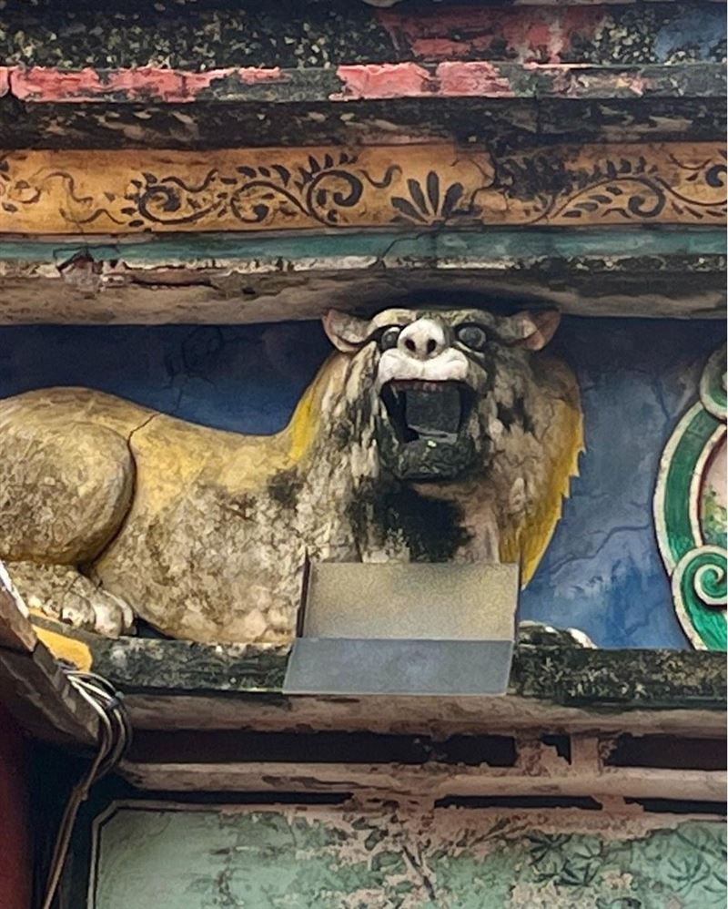 獅口排水口。(圖/翻攝自臺灣府城隍廟粉絲專頁)