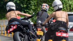 北宜公路重機正妹艾妃。（圖／艾妃 Threads）