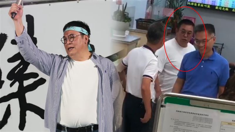 挺韓大將直播主陳清茂，領不到百萬元在銀行咆哮行員。（圖／記者鄭孟晃攝影、翻攝自記者爆料網）