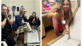 影片中出現多名醫護人員在病患留下的分泌物旁擺拍，畫面被批不尊重病患，遭網友強烈譴責。（圖／擷取自TikTok，@angieuncut，下同）