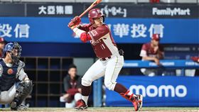 樂天桃猿林泓育炸裂2分砲。（圖／樂天桃猿提供） 