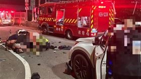 台68線快速道路、新竹匝道口，發生車禍事故。（圖／翻攝畫面）