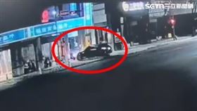 酒駕,車禍,衝撞,銀行,肇逃,台中,落網（圖／翻攝畫面）
