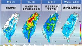 未來一週降雨趨勢。（圖／氣象署）