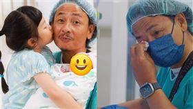 58歲黃澤鋒升格為二寶爸，見到嫩嬰出生淚崩。（圖／翻攝自IG）