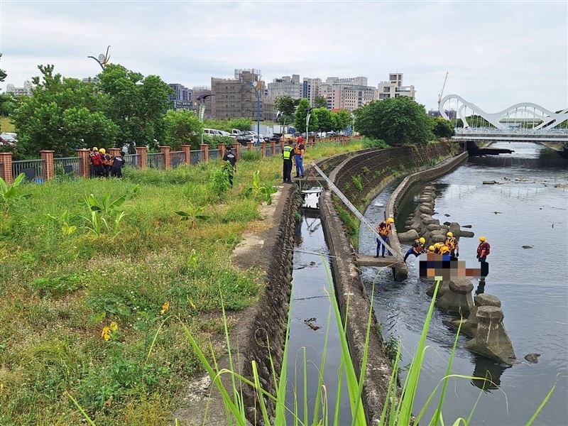 台中麻園頭溪連2日傳浮屍案。（圖／翻攝畫面）