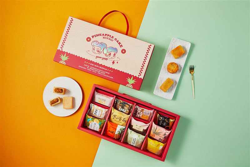 誠品線上中秋饌食禮，大富翁聯名x名店鳳梨酥12入推薦價919元。（圖／品牌業者提供）