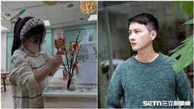 張捷（右）心疼女兒芝麻小小年紀就要戴眼鏡。（圖／記者趙于瑩攝影、翻攝自臉書）