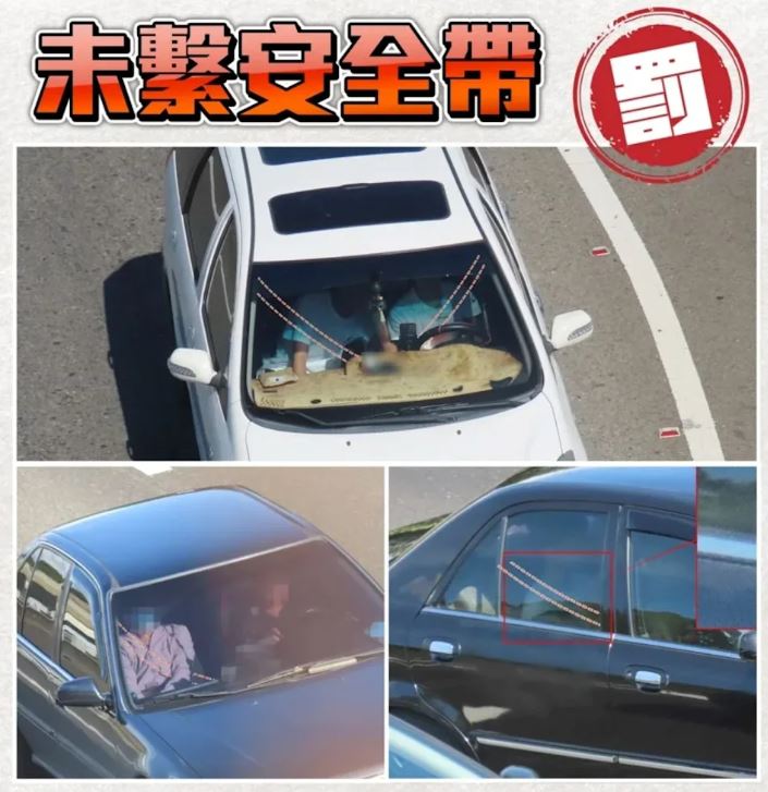 國道警察局提醒，上國道「未繫安全帶」前、後座都會取締，且部分路段已引進科技執法
