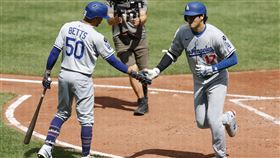 大谷翔平和貝茲聯手敲出3轟。（圖／美聯社／達志影像）
