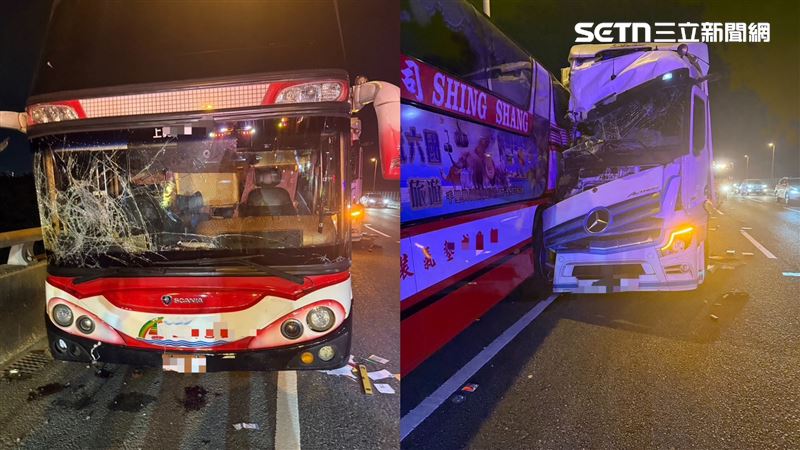 國道嚴重車禍！3人送醫…險成人肉夾心餅