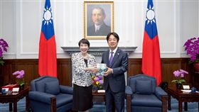 高市早苗曾於今年4月訪台。（圖／翻攝自總統府官網）