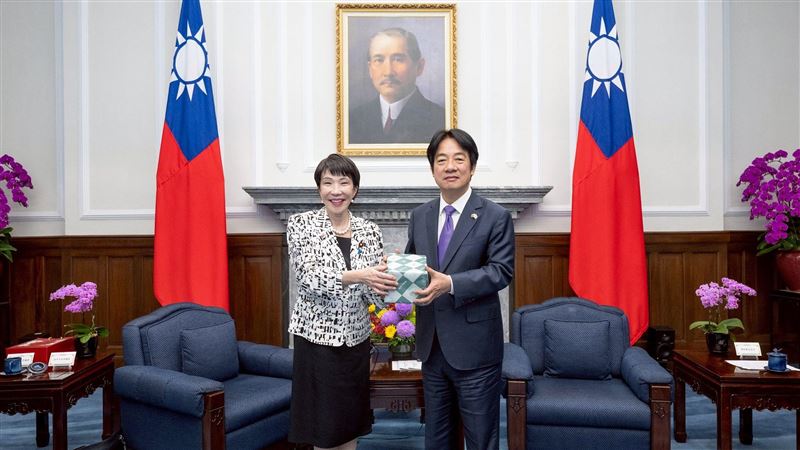 高市早苗曾於今年4月訪台。（圖／翻攝自總統府官網）