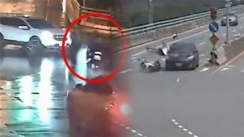苗栗北勢大橋連兩年鬼月發生死亡車禍。（圖／翻攝畫面）