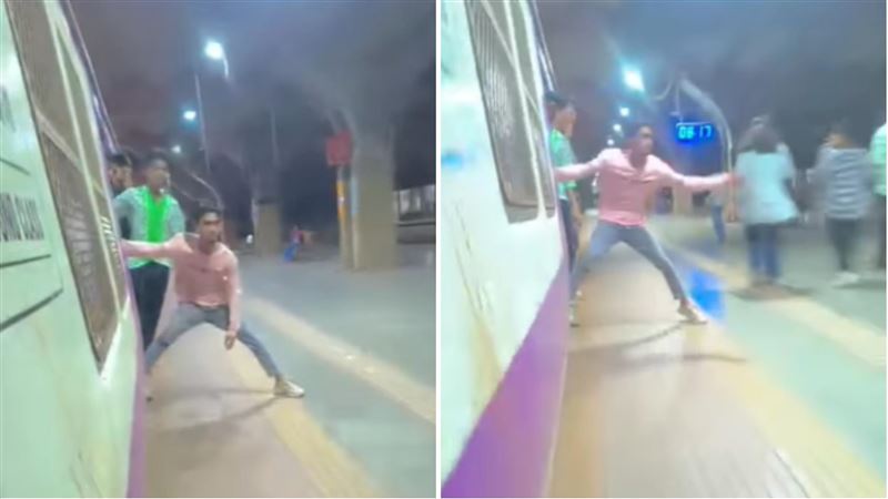 火車高速進站！他全身懸車外…伸手碰路人