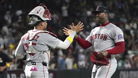 紅襪守護神查普曼（Aroldis Chapman）8日上演單局4K。（圖／美聯社／達志影像）