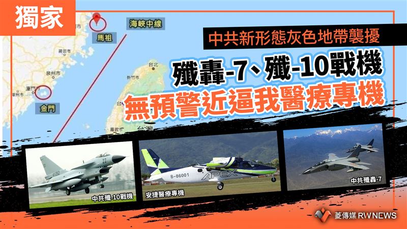 中共灰色地帶襲擾　戰機無預警近逼我專機