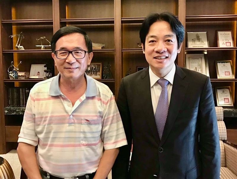 前總統陳水扁分享，賴清德823投完公投票後，曾前往探視吳淑珍。（圖／陳水扁提供）