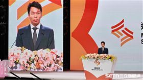 運動部正式揭牌，部長李洋致詞。（圖／記者劉彥池攝影）