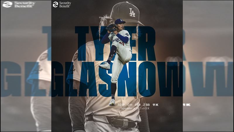 葛拉斯諾（Tyler Glasnow）9日飆出7局無安打。（圖／翻攝自道奇 X）