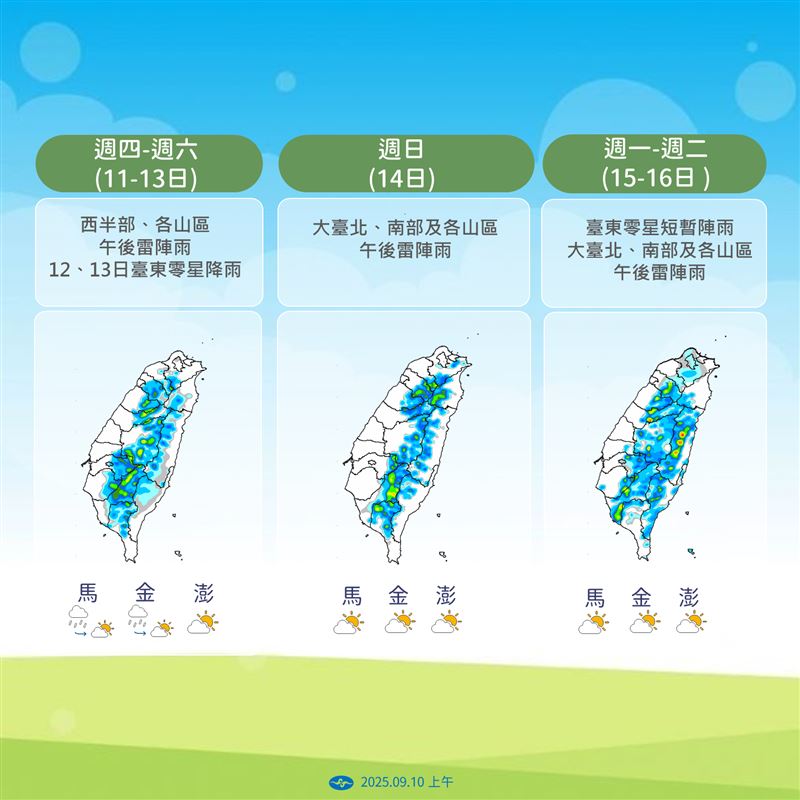 未來降雨趨勢。（圖／氣象署）