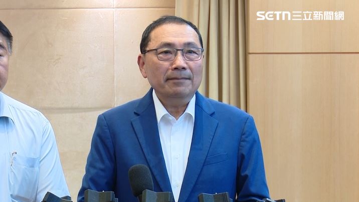 侯友宜市政會議後受訪對於李洋擔任運動部長說「我樂觀其成」。(圖/翻攝畫面)