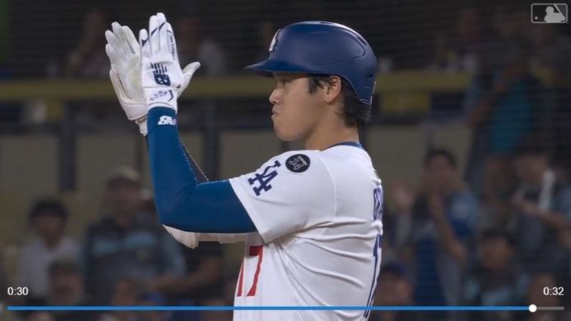 大谷翔平連4場比賽敲安。（圖／翻攝自MLB官網）