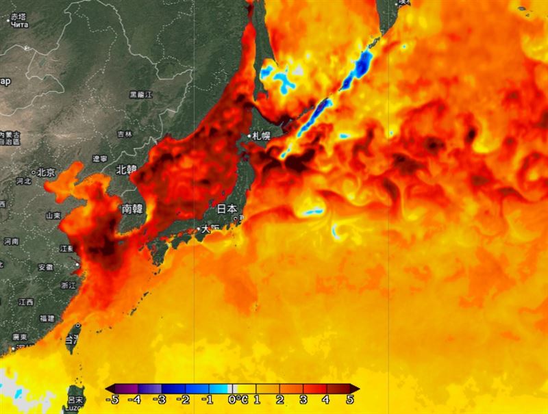 目前海溫比氣候平均高。（圖／翻攝自鄭明典臉書）