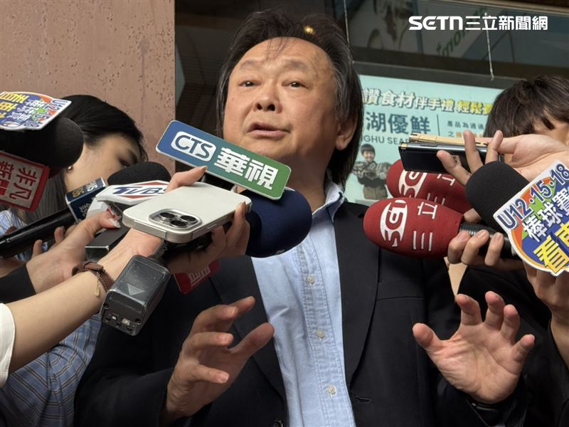 民進黨立委王世堅出席中常會前受訪。(圖/記者劉秀敏攝影)