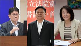 許美華點名藍營立委傅崐萁（中）、林思銘（左）、王鴻薇（右），直言這三人是始作俑者。（組合圖／翻攝自傅崐萁、林思銘、王鴻薇臉書）