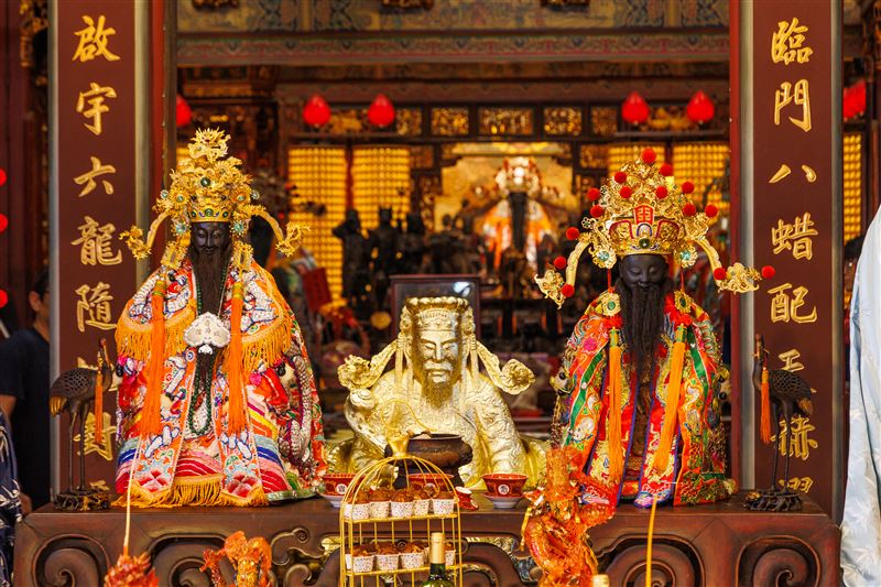 綏靖城隍百年駕前吉勝堂、羅山義和軒北管團入大稻埕城隍廟。（圖／嘉義城隍廟提供）