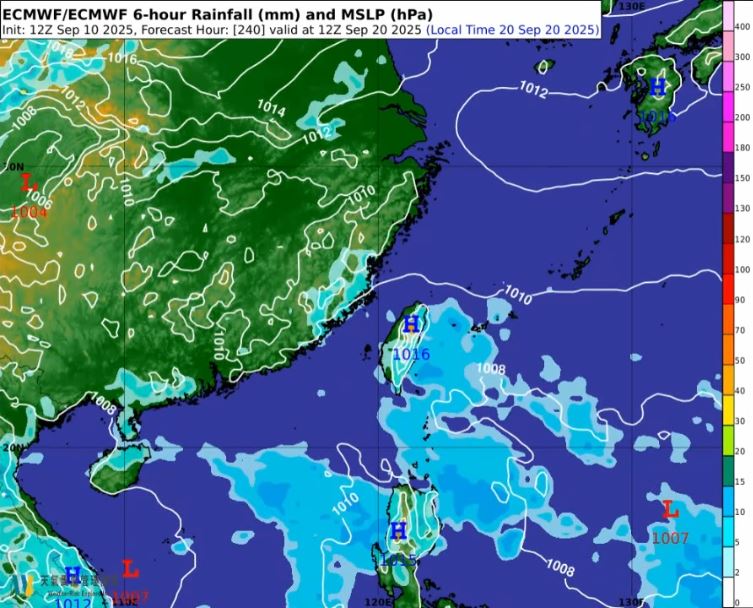 20號左右在菲東至關島一帶，有大低壓槽形成。（圖／翻攝自天氣風險 WeatherRisk）