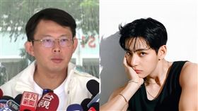 黃國昌、金泰亨（組合圖／圖左資料照、圖右翻攝自金泰亨IG)