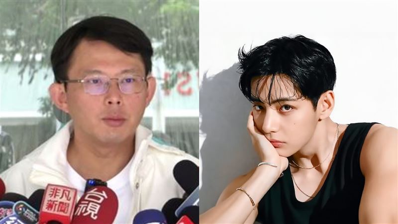 黃國昌被說神似金泰亨。（組合圖／圖左資料照、圖右翻攝自金泰亨IG)