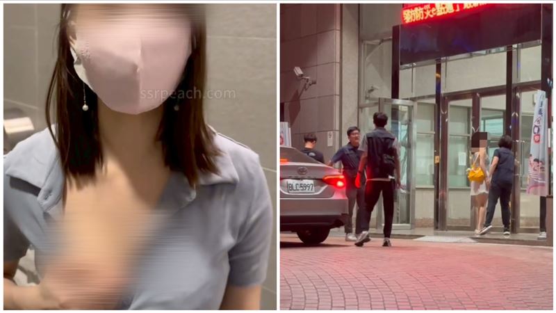 台灣臀后10日晚間到案說明，與前夫劉男被依《公然猥褻罪》送辦。（圖／民眾提供）