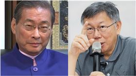 張安樂（左）大讚柯文哲（右）是條漢子。（組合圖／資料照、翻攝自柯文哲臉書）
