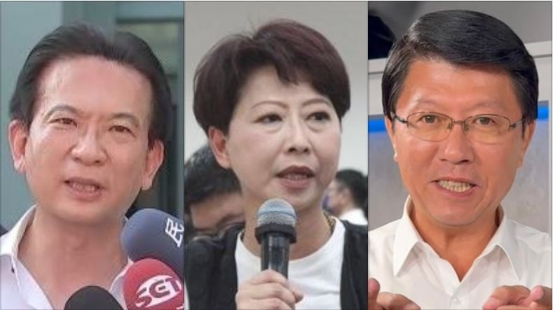 2026台南百里侯激戰！綠營民調優勢穩固　林俊憲（左起）、陳亭妃皆勝謝龍介。（組合圖）