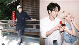 蔡阿嘎（左）聽到陳漢典（中）跟Lulu婚事，反應曝光。（組合圖／翻攝自蔡阿嘎、陳漢典IG）