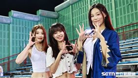 Fubon Angels Mini成員小芊、許芸和珈嘉目前都還是學生。（圖／記者劉彥池攝影）