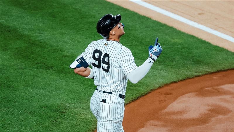 賈吉（Aaron Judge）和史坦頓（Giancarlo Stanton）今年5次同場開轟。（圖／翻攝自洋基 X）