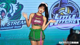 TPVL臺中連莊啦啦隊小魔女，韓籍成員高佳彬。（圖／記者劉彥池攝影）