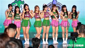 TPVL臺中連莊啦啦隊小魔女全員合影。（圖／記者劉彥池攝影）