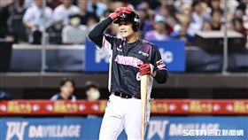 中職36年例行賽，樂天桃猿游擊手林承飛遭到三振。（圖／記者劉彥池攝影）