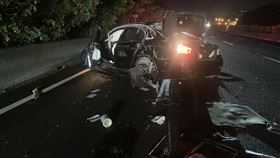 國道3號於凌晨發生一起嚴重車禍。（圖／翻攝畫面）