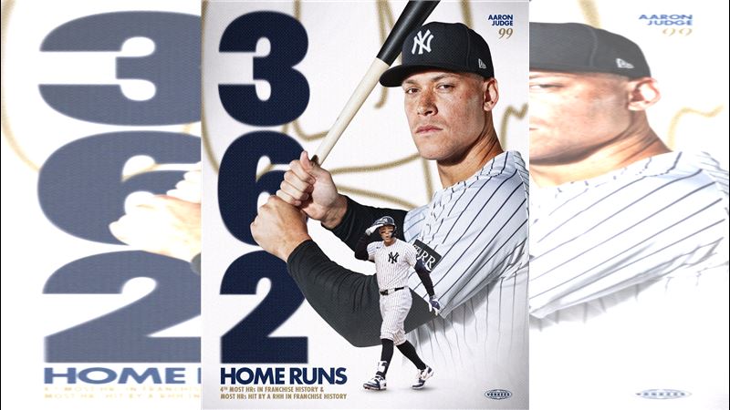 賈吉（Aaron Judge）炸裂生涯第362支全壘打。（圖／翻攝自洋基推特）